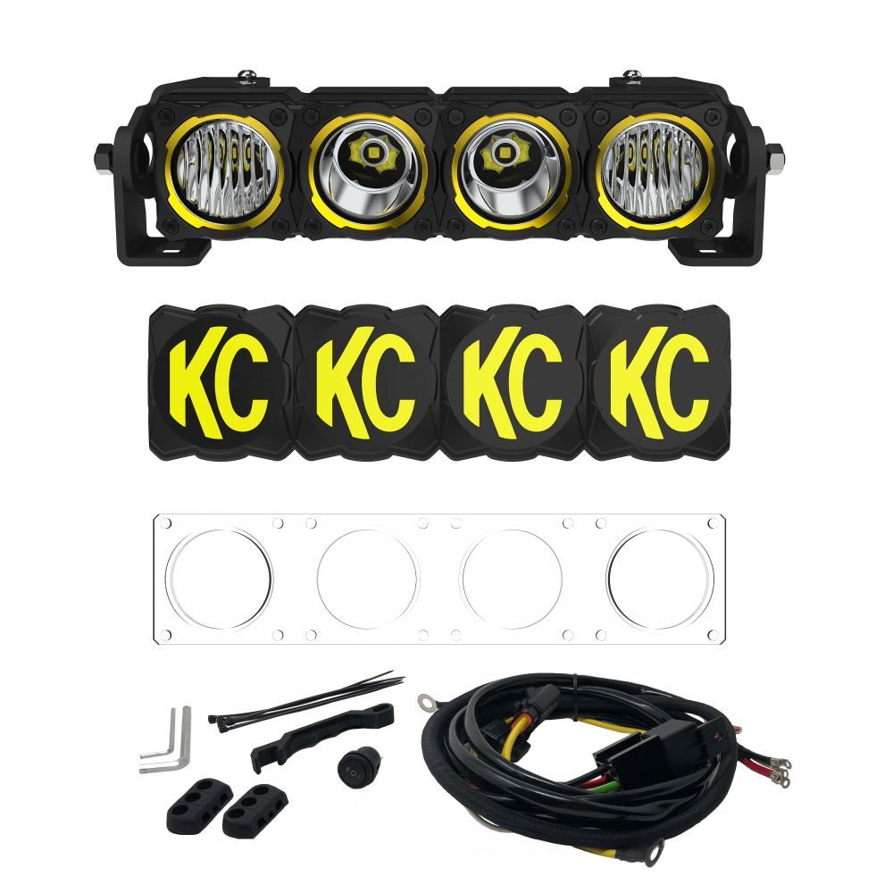 BARRA LUZ LED KC FLEX ERA® 10" - MASTER KIT