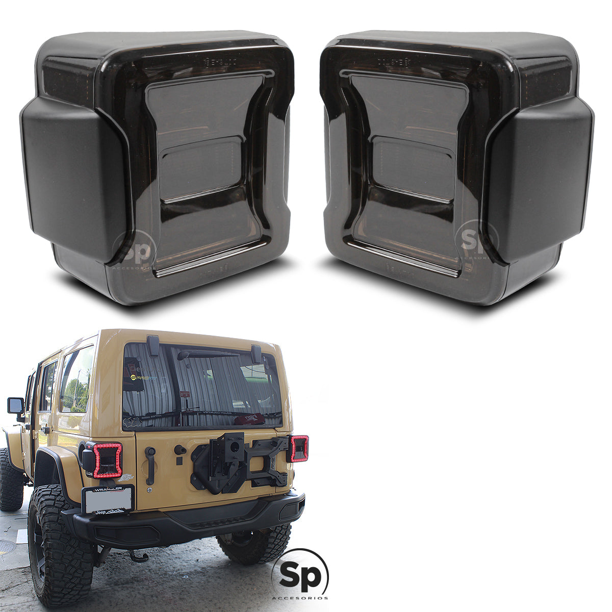 CALAVERAS LED HUMO JEEP WRANGLER JK 2007 - 2018