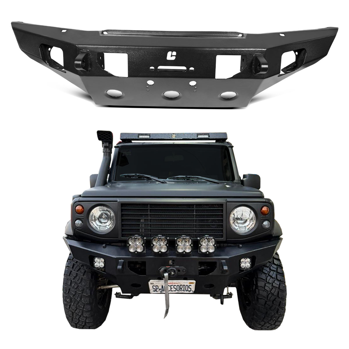DEFENA DELANTERA CONTRERAS SUZUKI JIMNY 2023+ CON BASE PARA WINCH