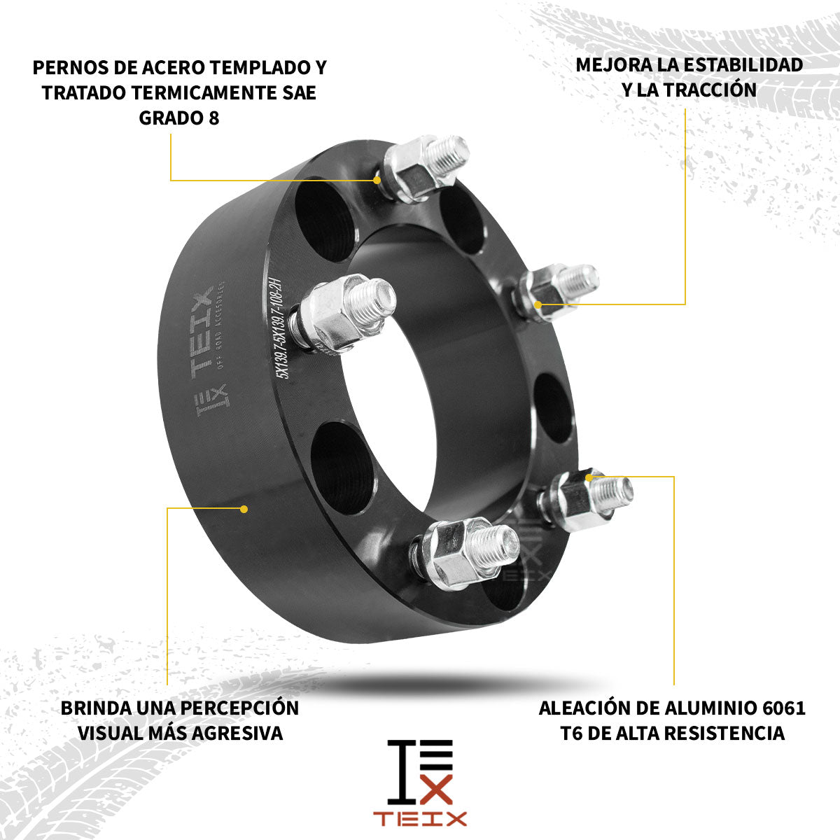 KIT ESPACIADORES 2" 5X139.7 LLANTA CB108 12X1.25