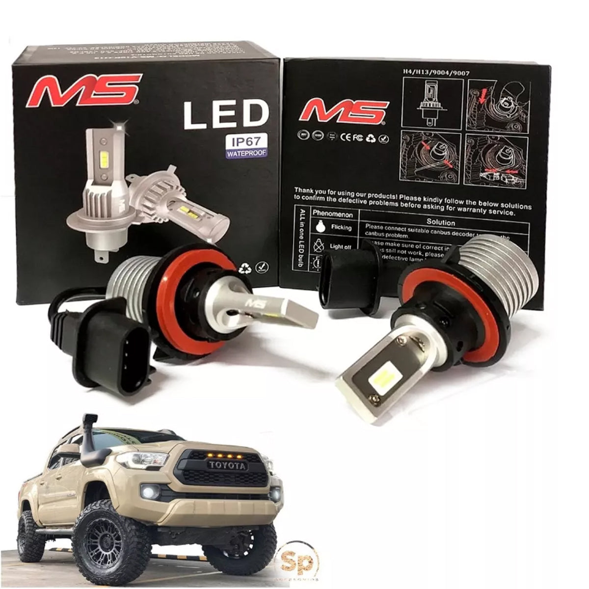 PAR BULBOS MS LED PRINCIPAL / NIEBLA PARA TOYOTA TACOMA 2016 - 2023