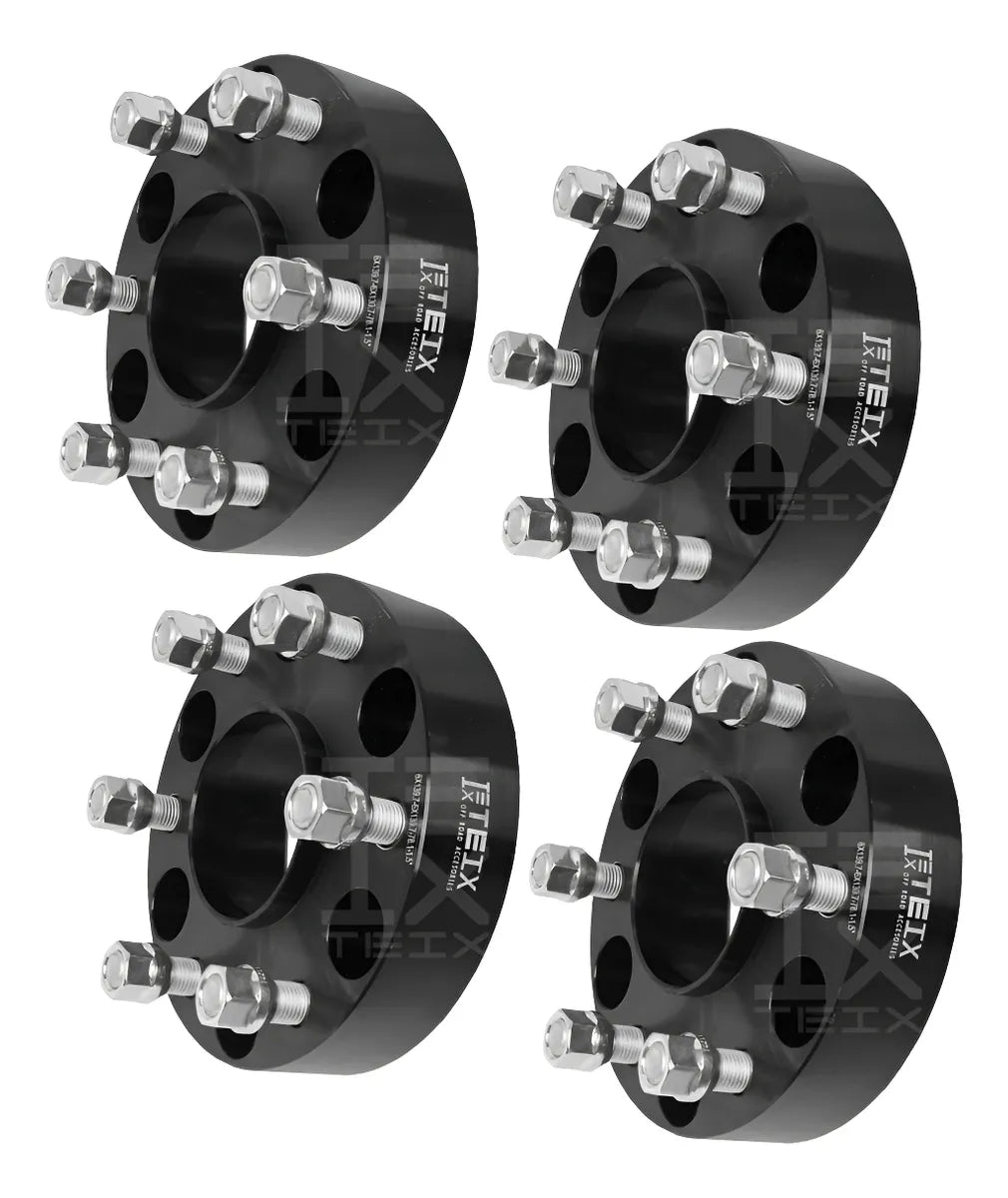 KIT ESPACIADORES PARA CHEVROLET SILVERADO 2000-2021 1.5" 6/139.7 LLANTAS CB 78.1MM 14X1.5