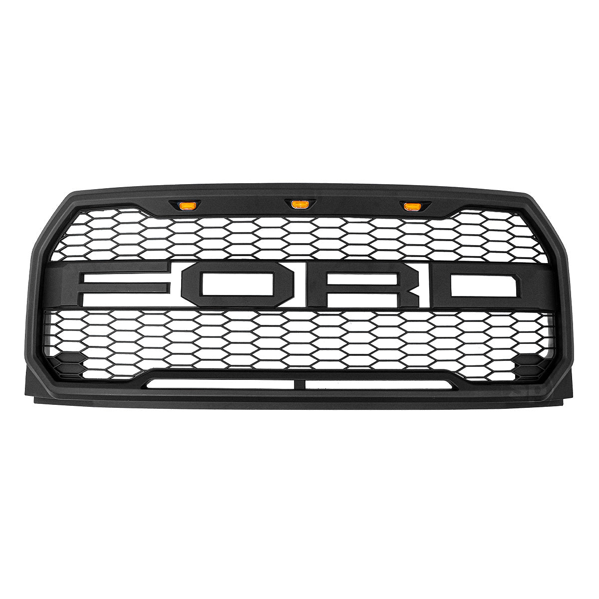 PARRILLA TIPO RAPTOR CON LEDS AMBAR PARA FORD F-150 LOBO 2015 - 2017