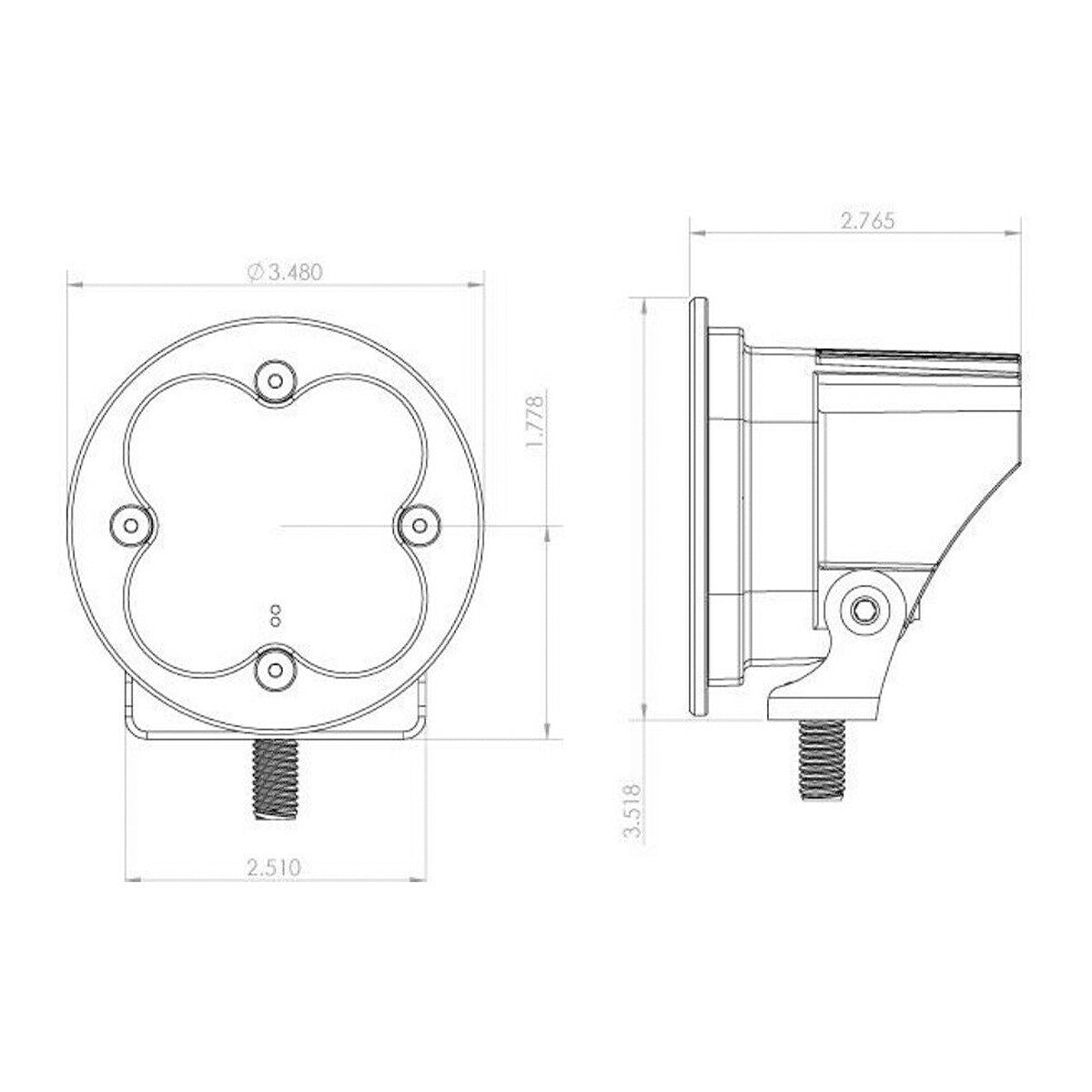 FAROS LED CLEAR BAJA DESING SQUADRON R SPORT DRIVING COMBO