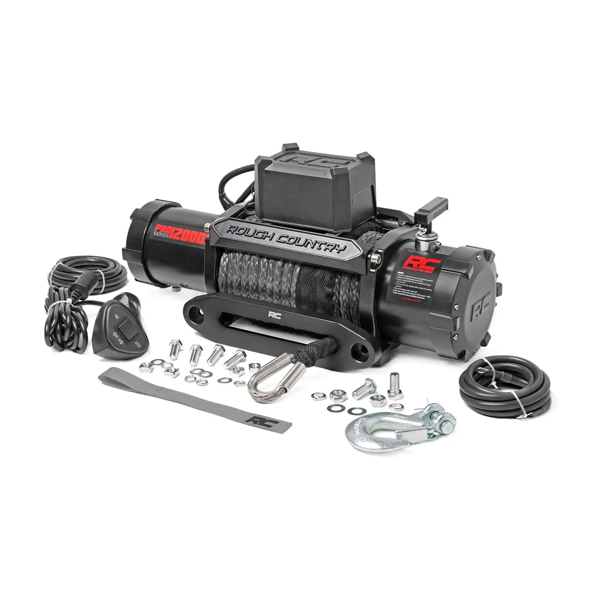 WINCH ROUGH COUNTRY SERIE PRO DE 12000 LB CUERDA SINTETICA