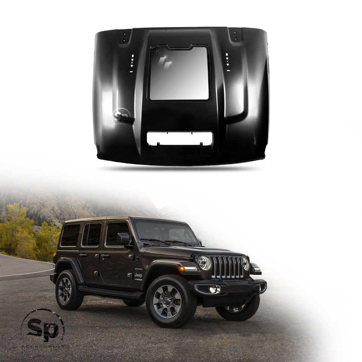 COFRE CON CRISTAL PARA JEEP WRANGLER JL  2018 - 2024