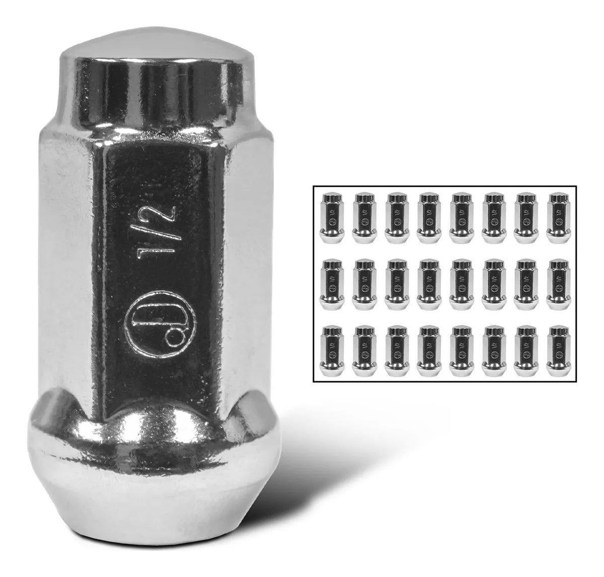 Birlos Tuercas 1/2x20 Cromadas Deportivas Tuning 24pz