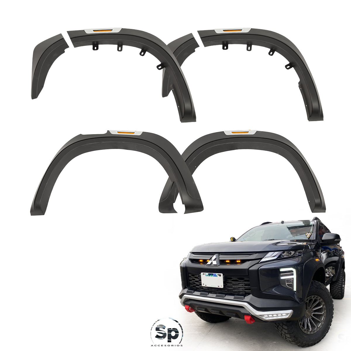 CANTONERAS ABS CON REFLECTOR PARA MITSUBISHI L200 2020 - 2023+