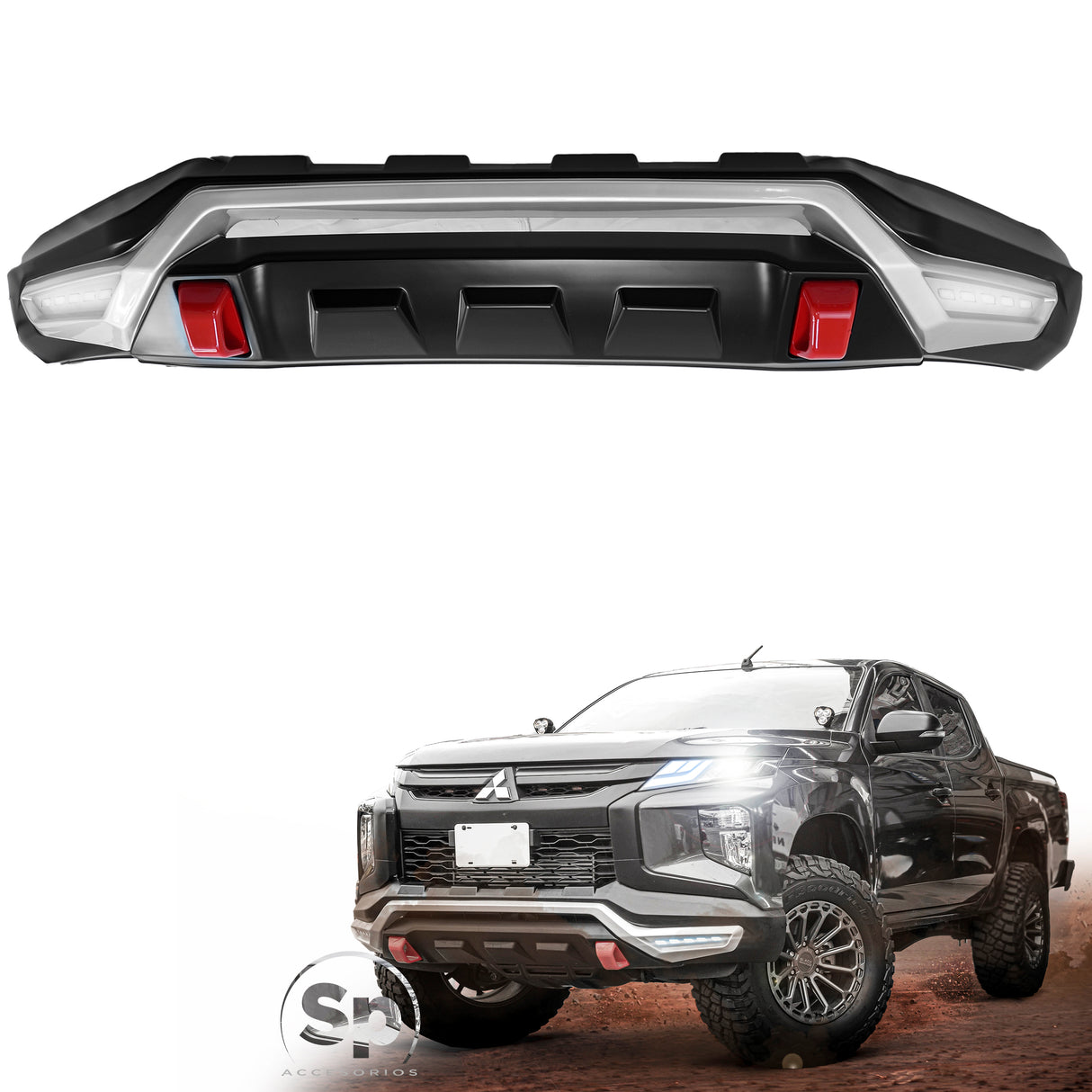 DEFENSA DELANTERA BUMPER GUARD PARA MITSUBISHI L200 LÍNEA NUEVA 2020-2022