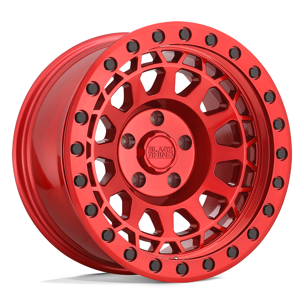 RINES BLACK RHINO 17X9 6X135 PRIMM CANDY RED W/ BLACK BOLTS