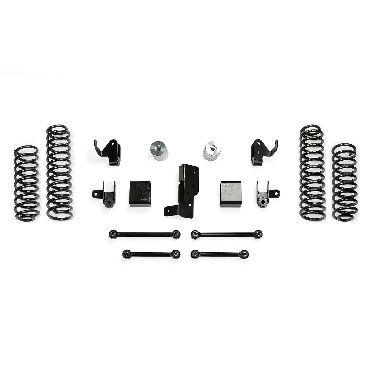 KIT DE ELEVACIÓN DE SUSPENSIÓN FABTECH CON EXTENSIONES DE CHOQUE SPORT 3" PARA JEEP WRANGLER JL