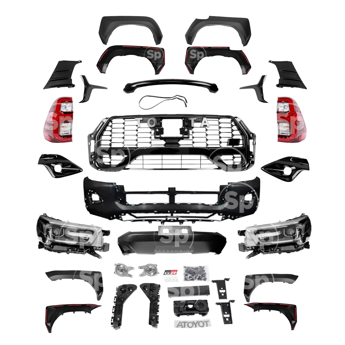 BODYKIT CONVERSIÓN PARA TOYOTA HILUX 2016 - 2023 A HILUX GR
