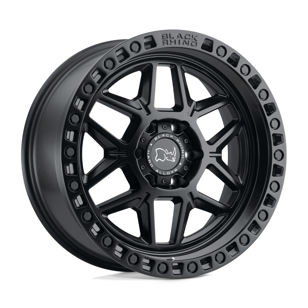 RINES BLACK RHINO 17X9 6X139.7 CB112.1MM KELSO MATTE BLACK W/BLK BOLTS