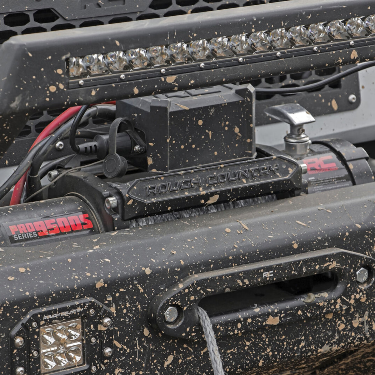 WINCH ROUGH COUNTRY SERIE PRO DE 9500 LB CABLE DE ACERO