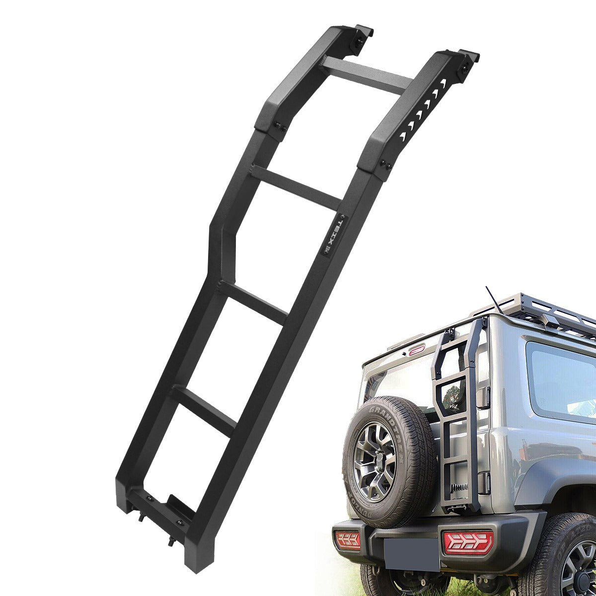 ESCALERA TRASERA PARA LLANTA GRANDE TEIX OFF ROAD SUZUKI JIMNY 2019-2024
