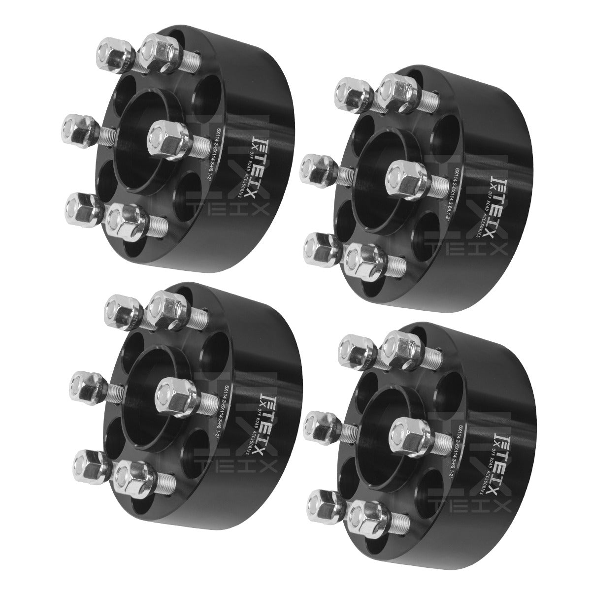 KIT ESPACIADORES 2" 6/114 LLANTA CB66.1 12X1.5 PARA NISSAN NP300 FRONTIER 2016-2023