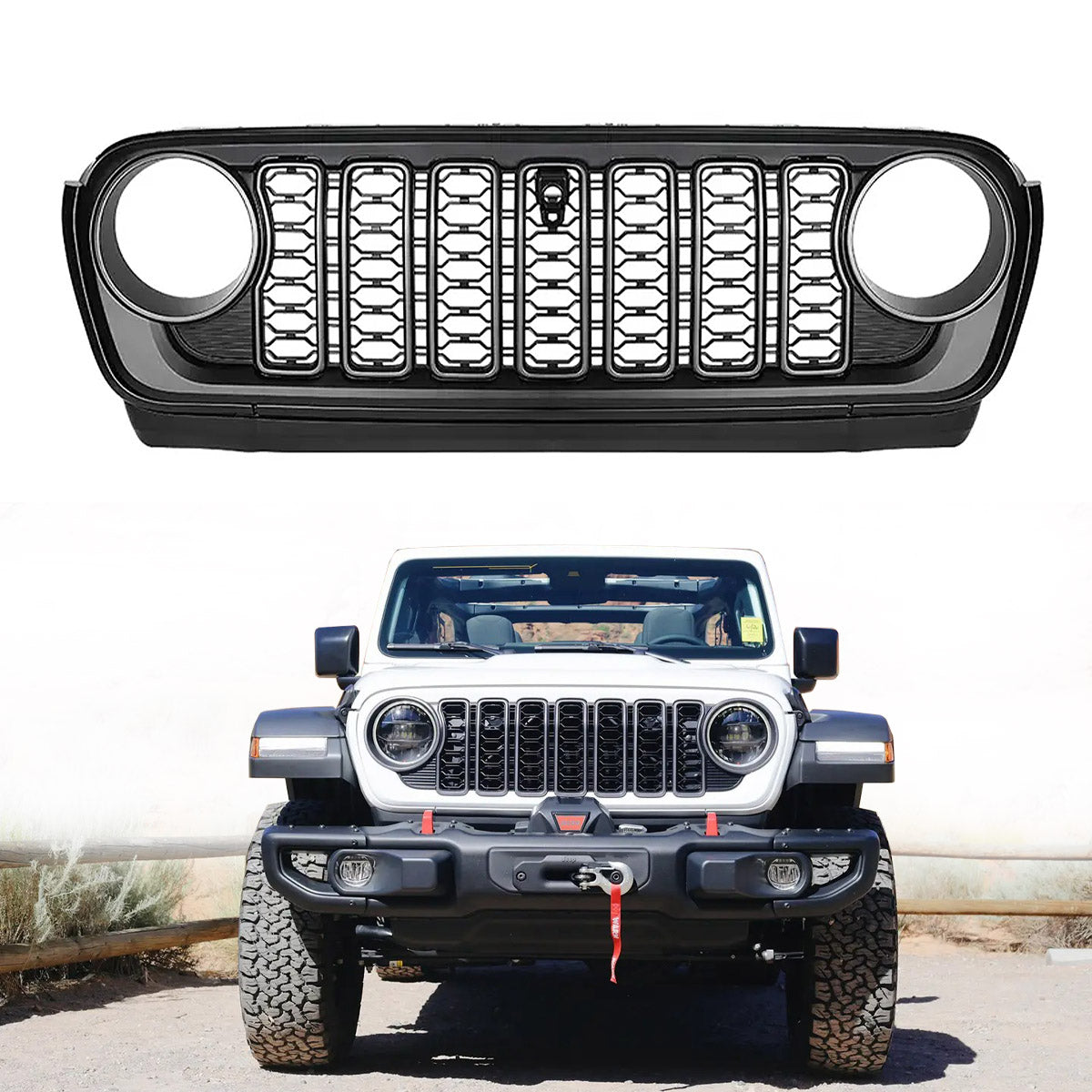 PARRILLA CONVERSIÓN PARA JEEP WRANGLER JL 2018 - 2023 A JEEP WRANGLER JL 2024