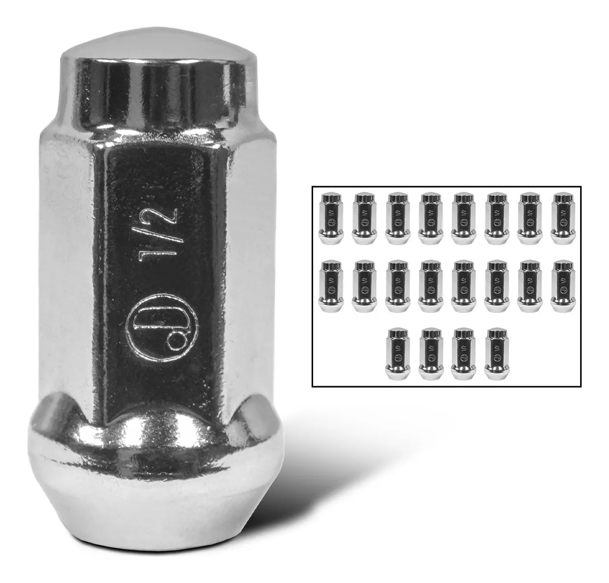 Birlos Tuercas 1/2x20 Cromadas Deportivas Tuning 20pz