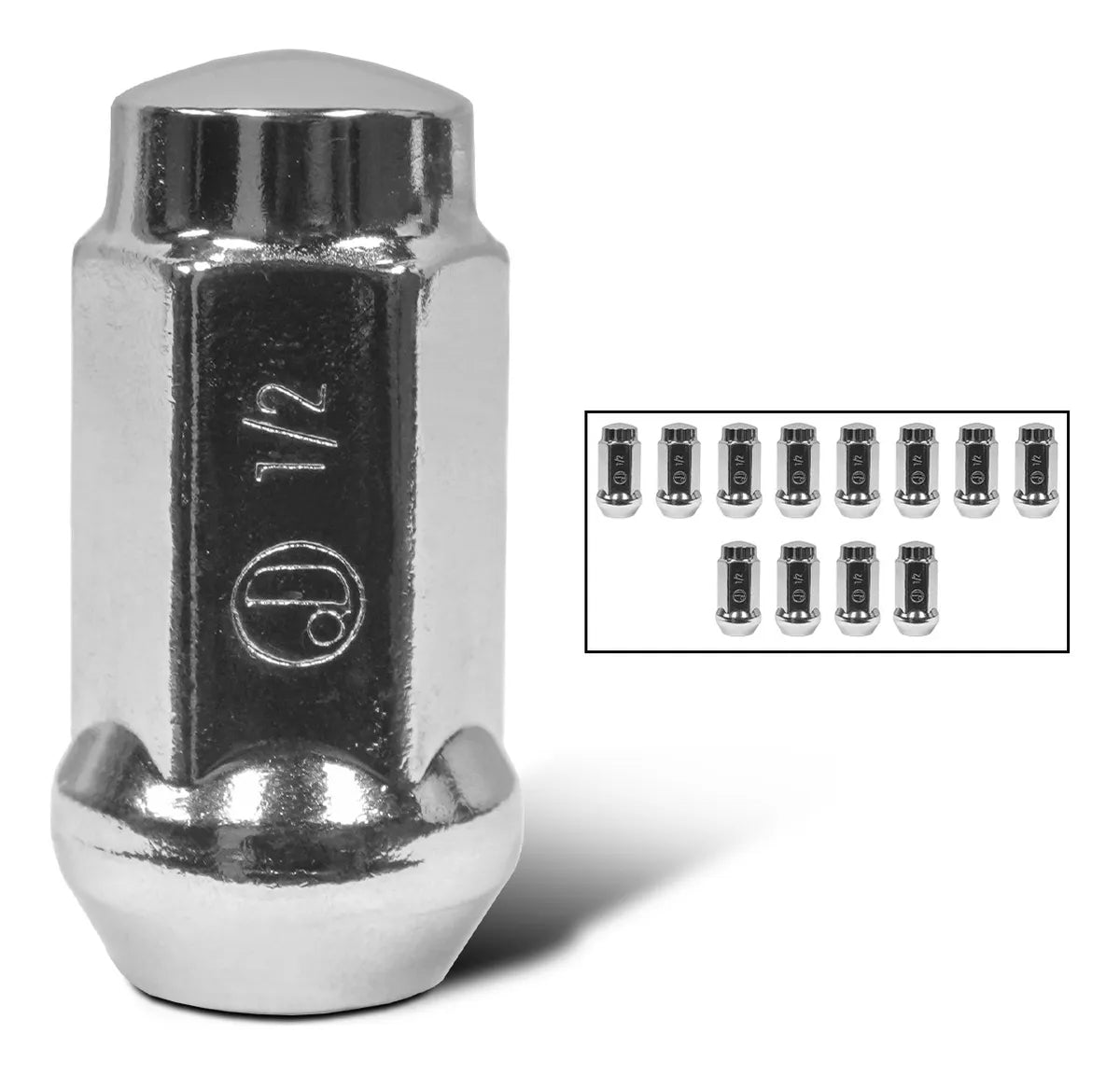 Birlos Tuercas 1/2x20 Cromadas Deportivas Tuning 12pz