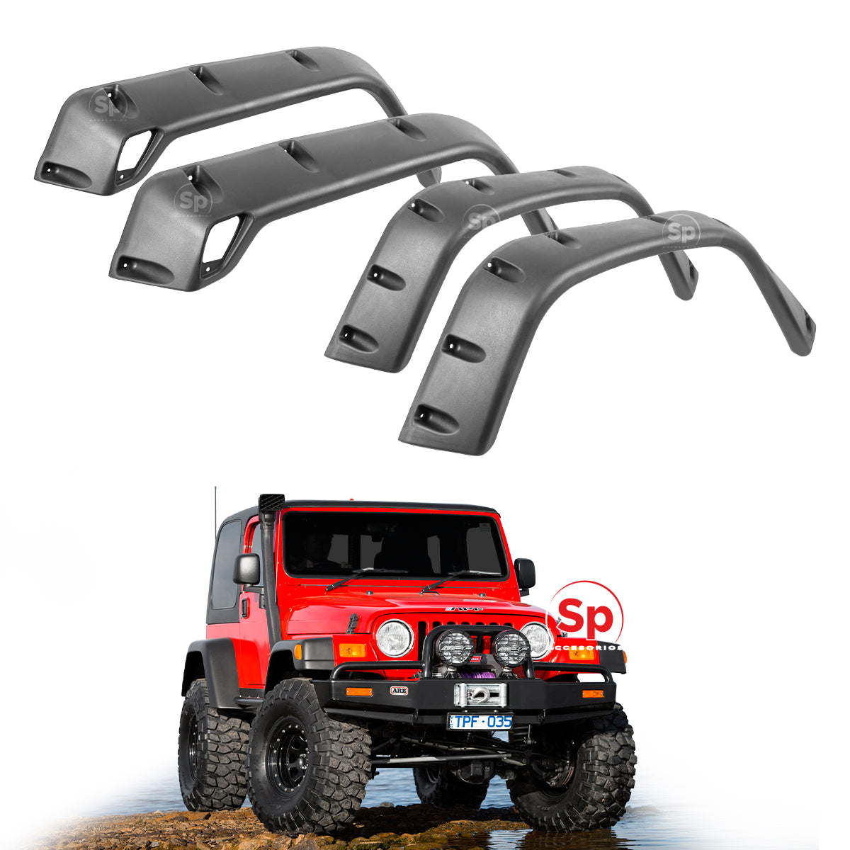 CANTONERAS PARA JEEP WRANGLER TJ 1997 - 2006 ABS SAHARA RUBICON