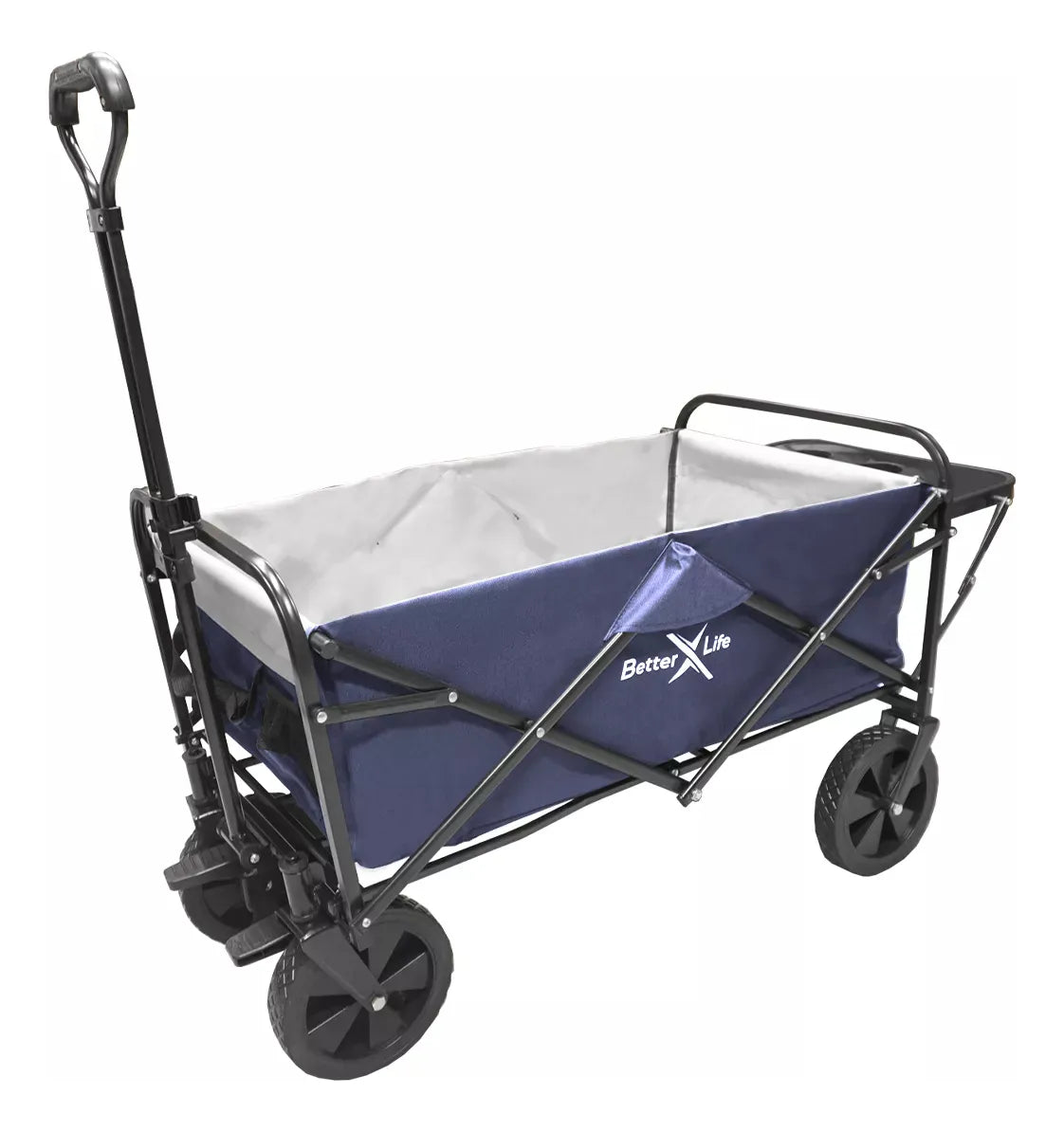 Carrito Vagon Plegable Multiusos Con Mesa Y Frenos Black