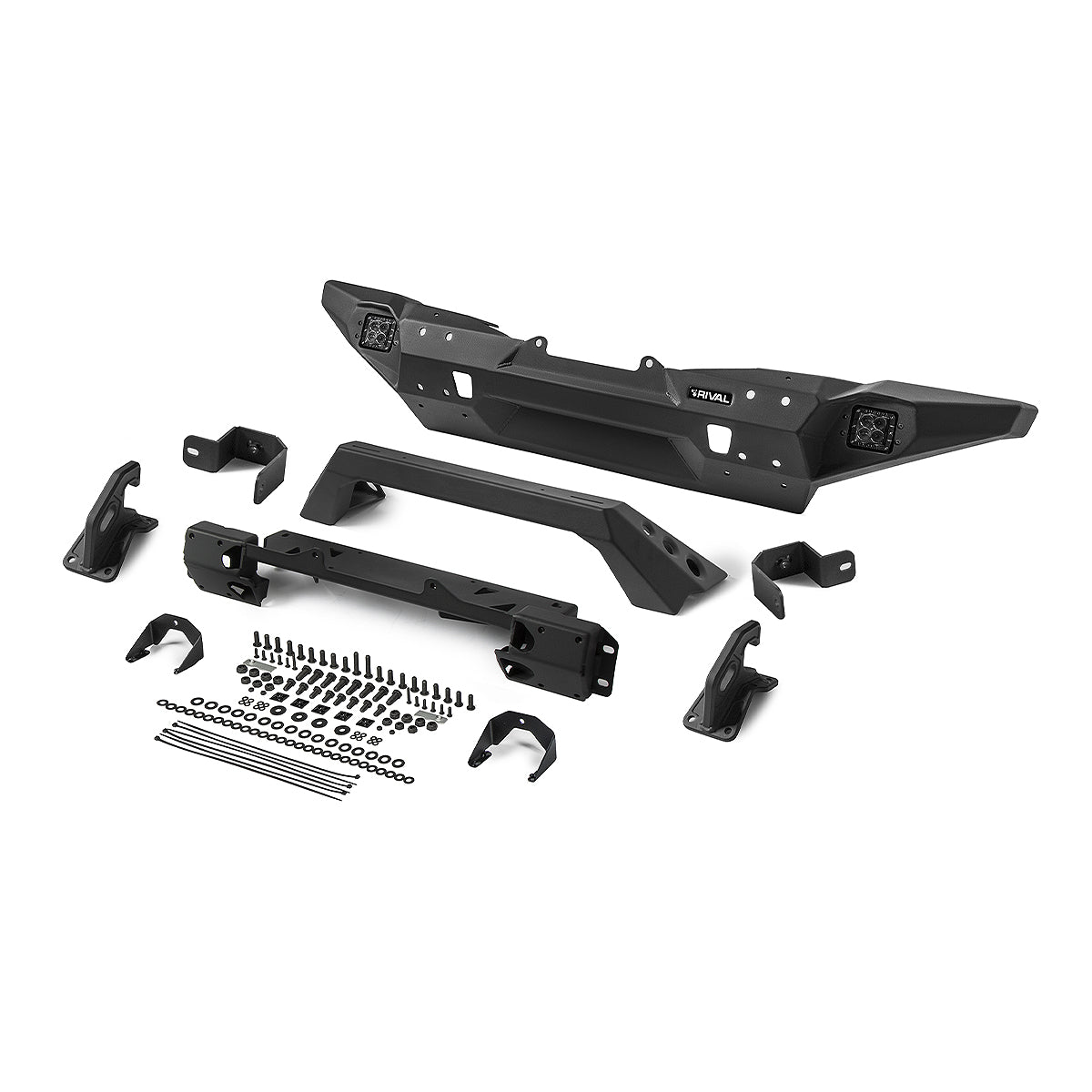 DEFENSA DELANTERA RIVAL 4X4 PARA JEEP WRANGLER JK 2007 - 2017 WRANGLER JL 2018 – 2024 Y GLADIATOR JT 2019 - 2024