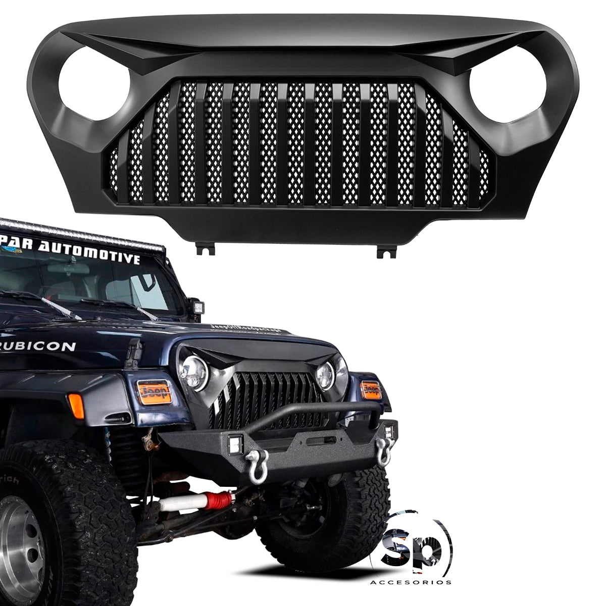 PARRILLA ANGRY ENOJADA PLÁSTICO ABS JEEP WRANGLER TJ 1997 - 2006