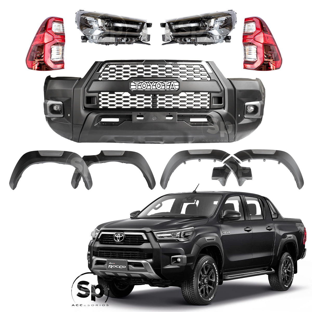 KIT CONVERSIÓN PARA TOYOTA HILUX REVO 2015 - 2020 A HILUX SR 2022 LINEA NUEVA