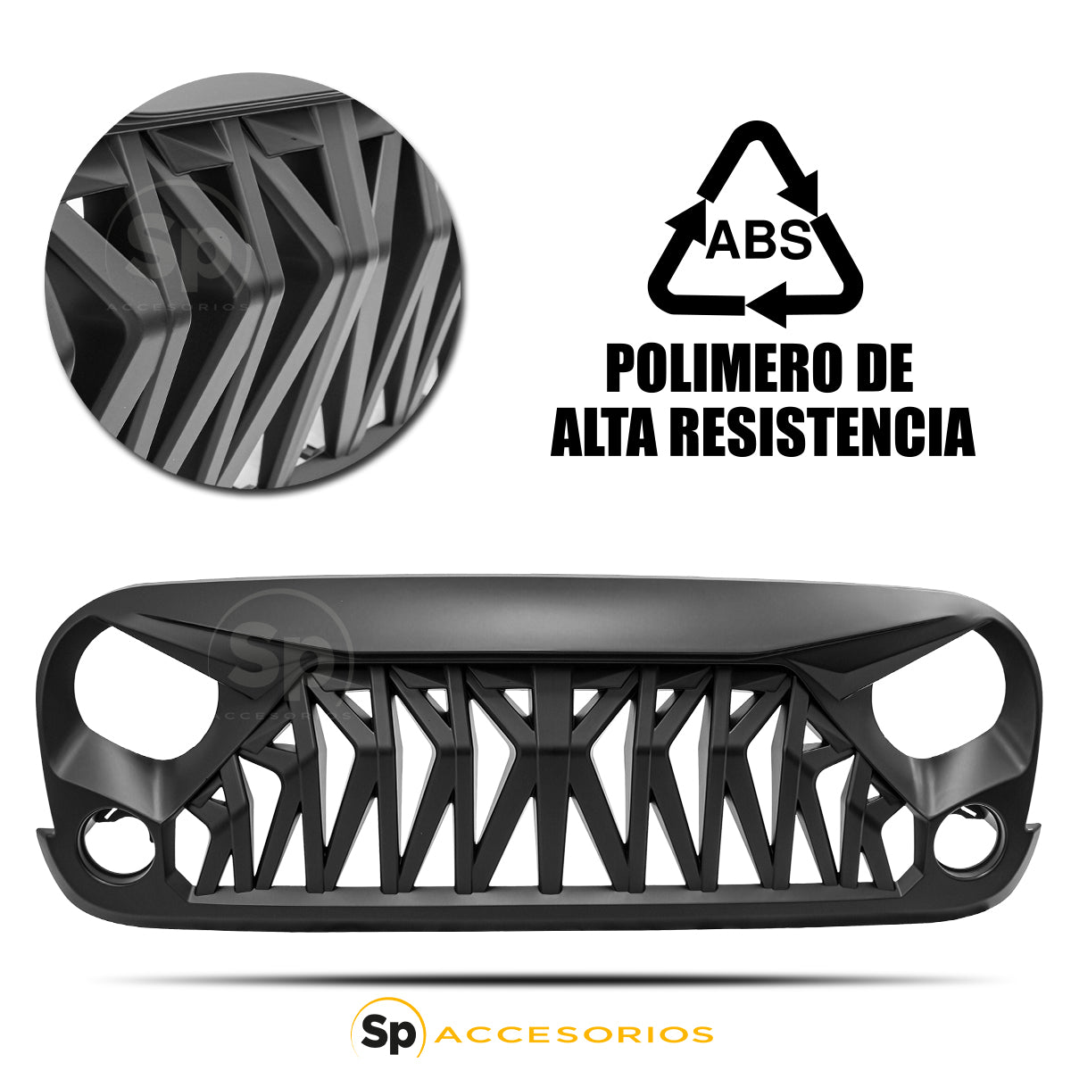 PARRILLA ANGRY SHARK PARA JEEP WRANGLER JK 2007 - 2017