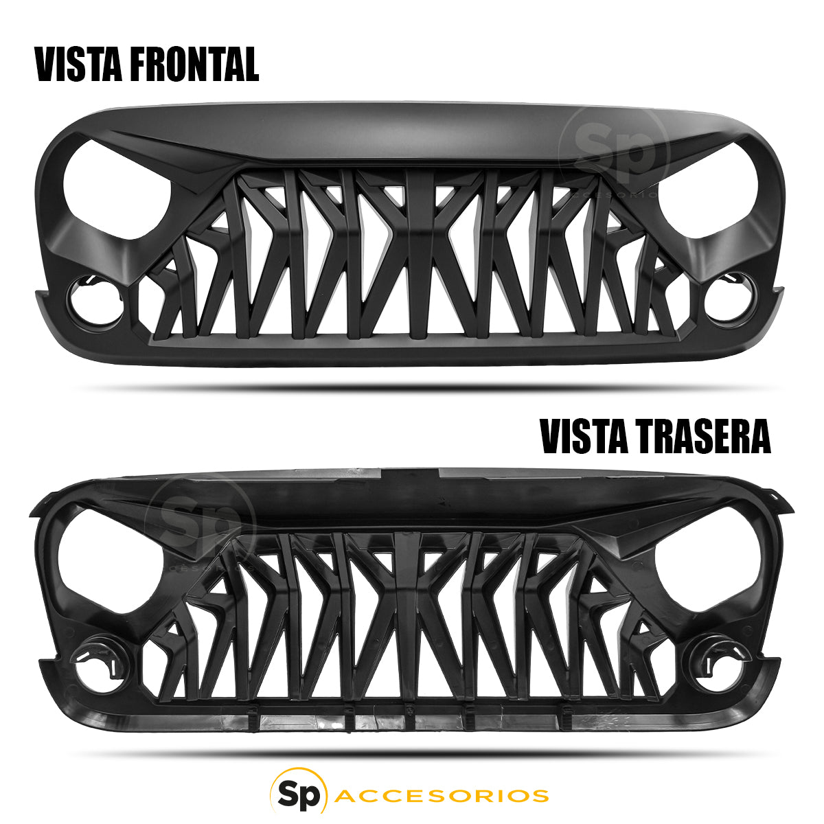 PARRILLA ANGRY SHARK PARA JEEP WRANGLER JK 2007 - 2017