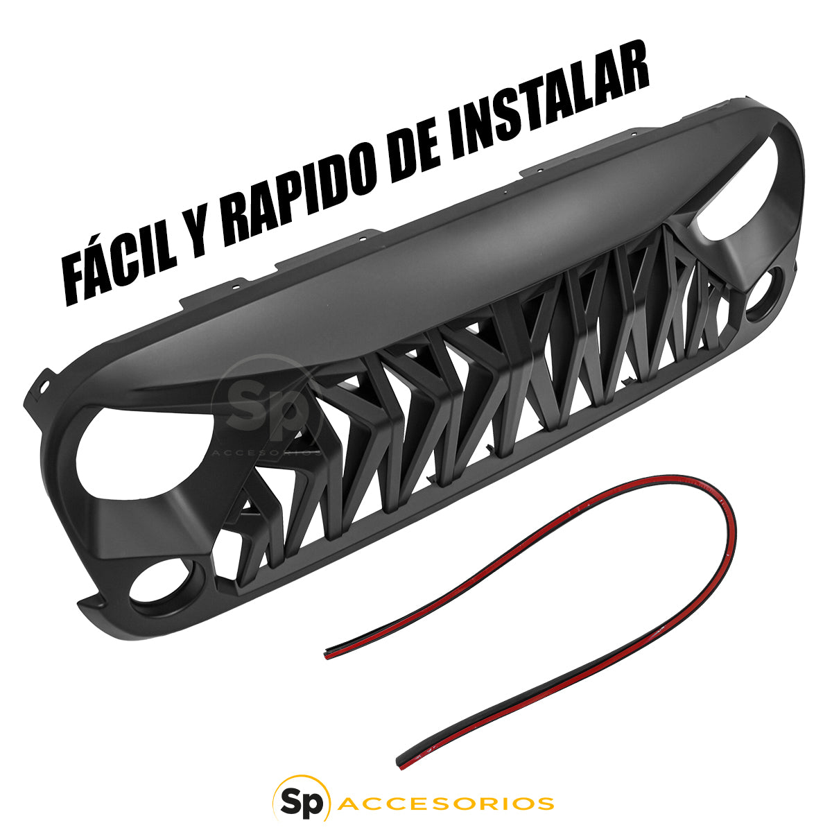 PARRILLA ANGRY SHARK PARA JEEP WRANGLER JK 2007 - 2017