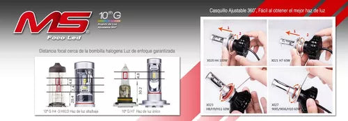 BULBOS MS LED PRINCIPAL Y ALTA PARA TOYOTA TACOMA 2005 - 2011