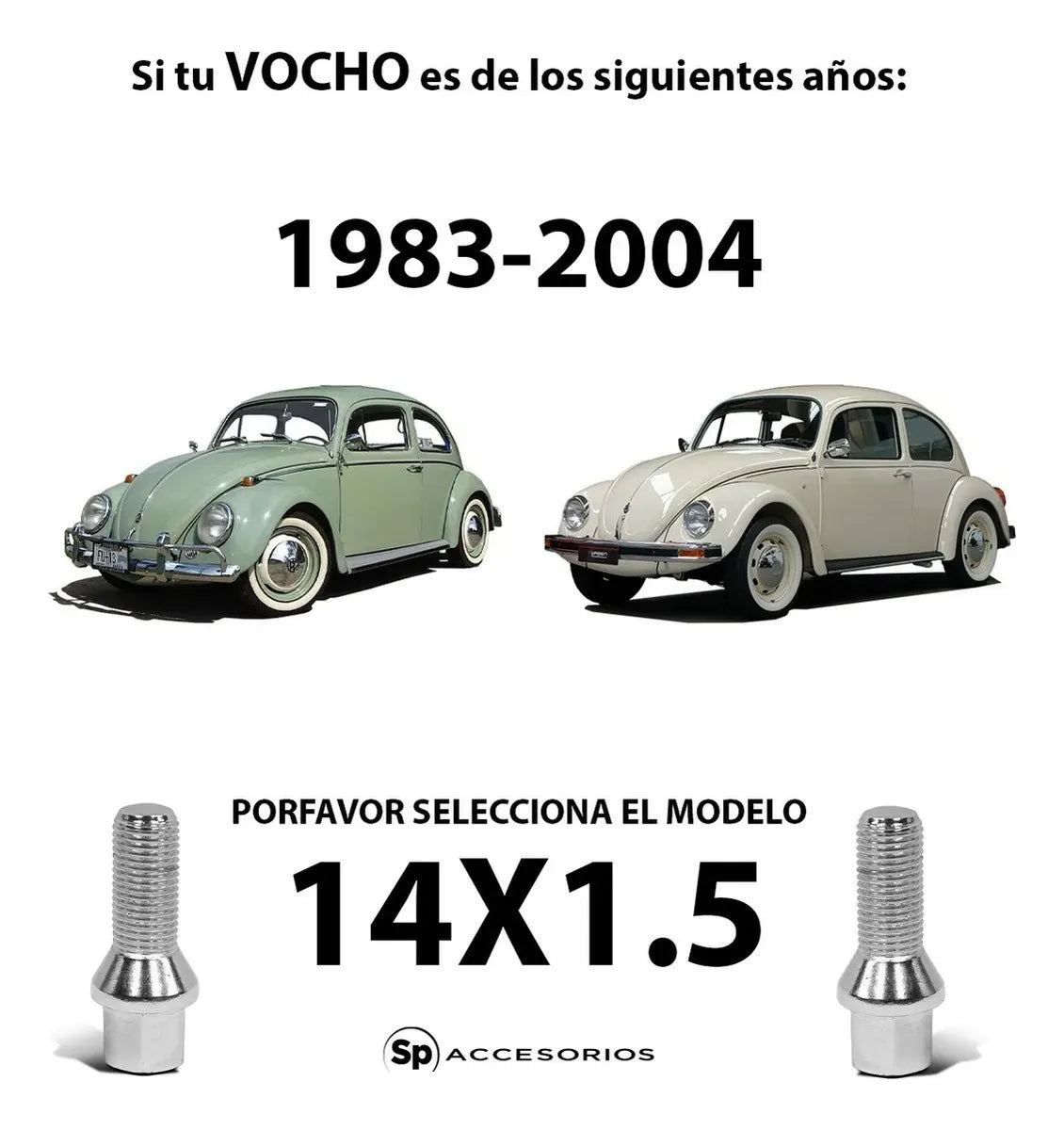 Set 16pz Birlo Tornillo Para Vw Sedan (bocho) Mk2: 1983-2004