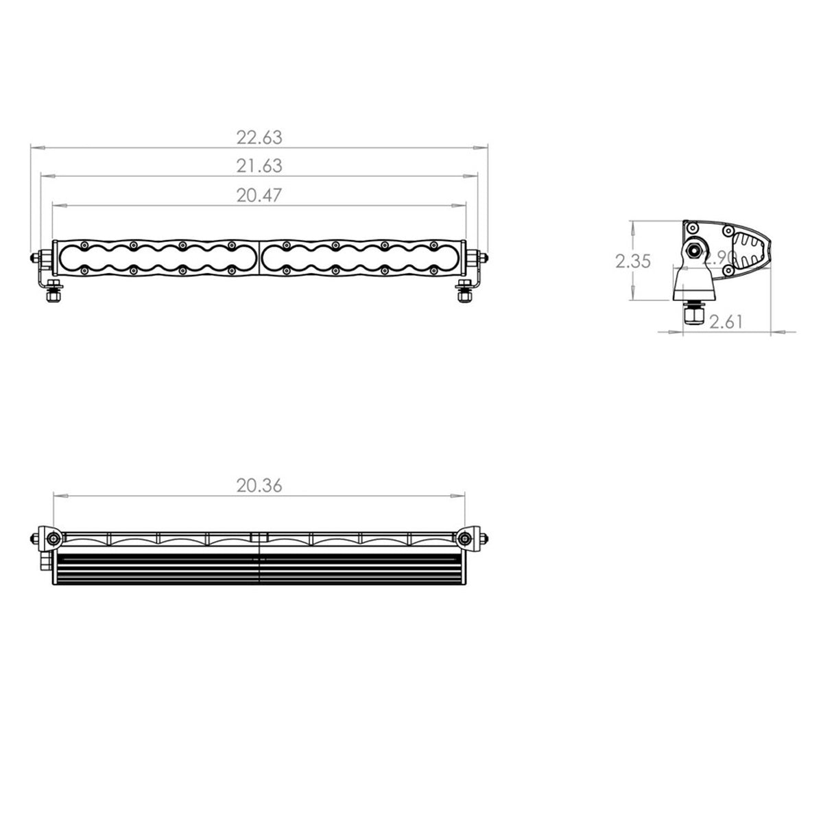 BARRA DE LUCES LED BAJA DESIGN DRIVING COMBO CLEAR S8 SERIES 20 PULGADAS