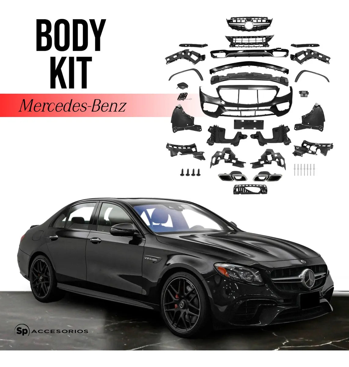 Body Kit Para Amg 16-19 Tipo Class E Coupe A E63s Estético