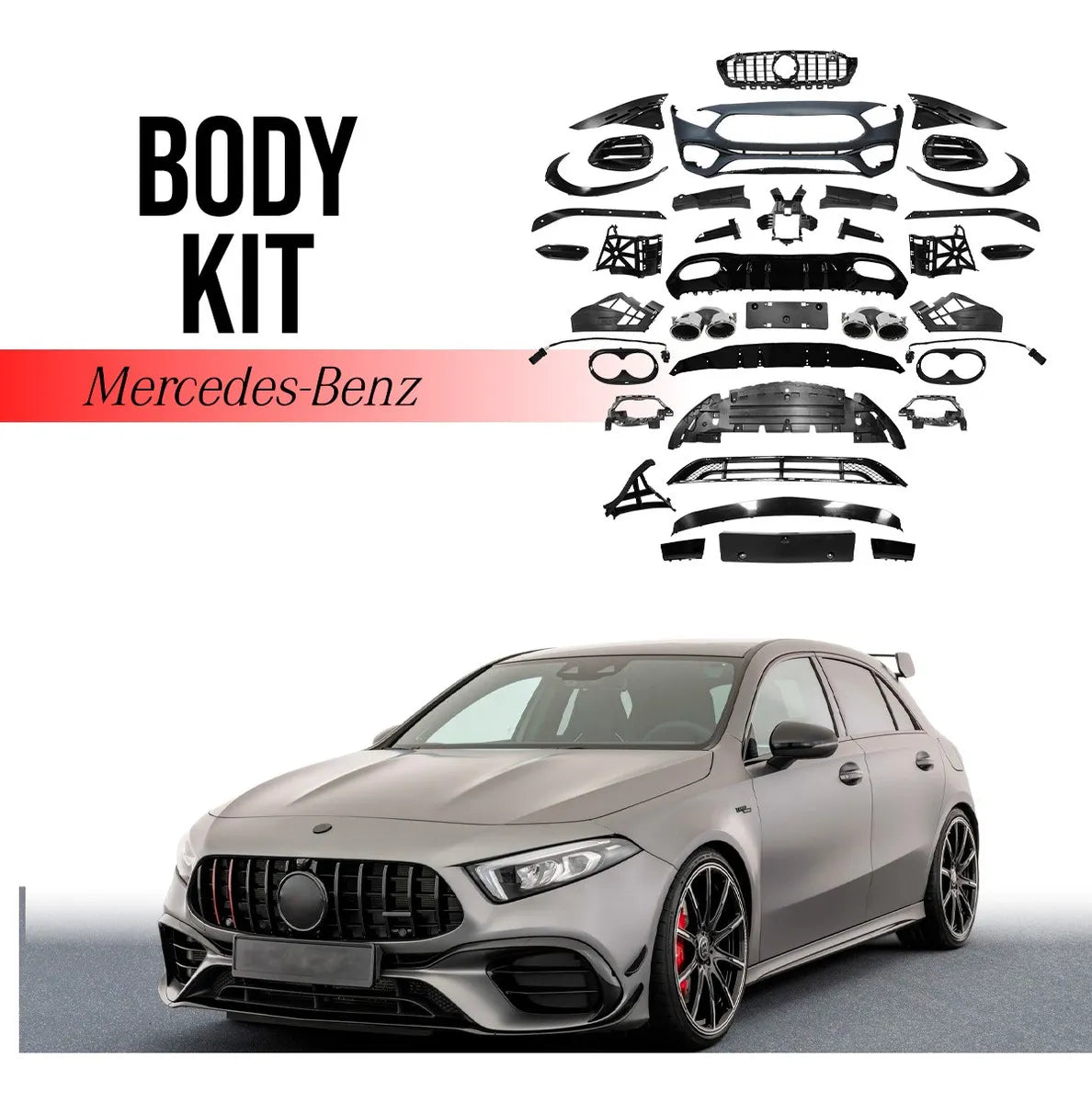 Body Kit De Conversión Class A - A45 Para Amg Sedan 19+