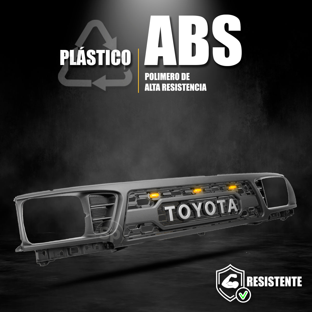 PARRILLA FRONTAL TIPO TRD CON LED PARA TOYOTA TACOMA 1995 - 1997