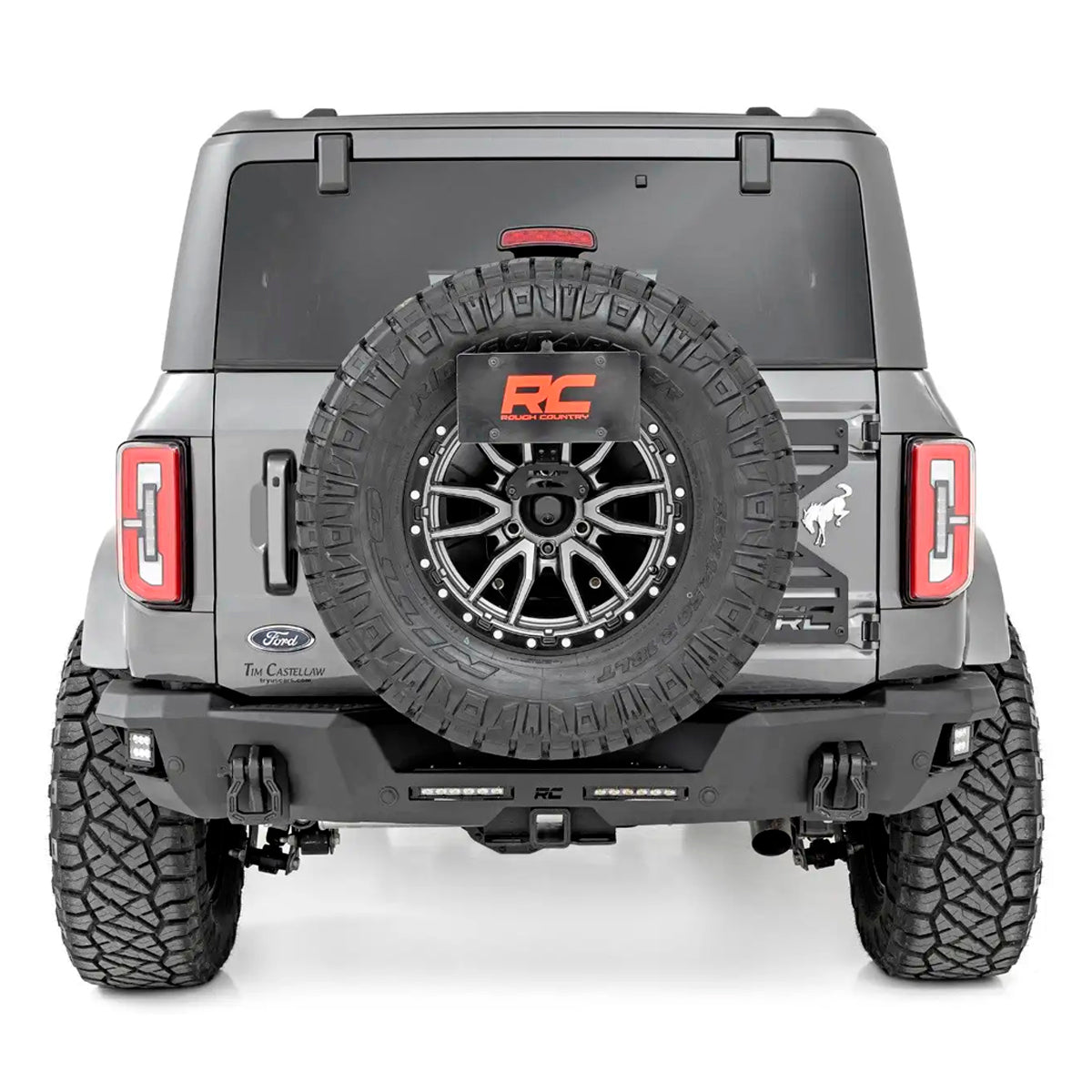 SOPORTE DE REUBICACIÓN DE MATRICULA ROUGH COUNTRY PARA FORD BRONCO 2021 - 2024