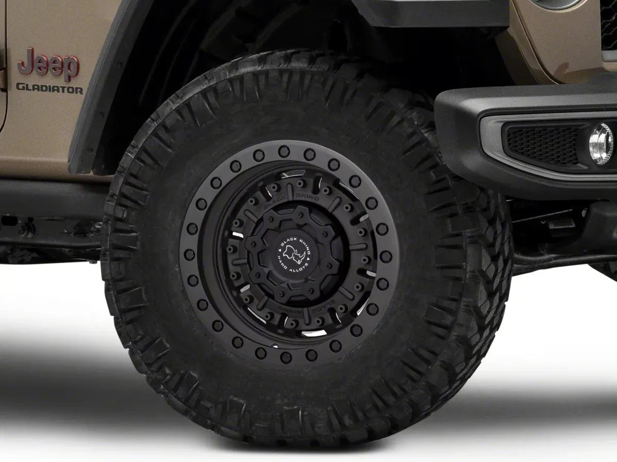 Rines Black Rhino Abrams 17x9.5 5/127 Jeep Jk Gladiator Gris