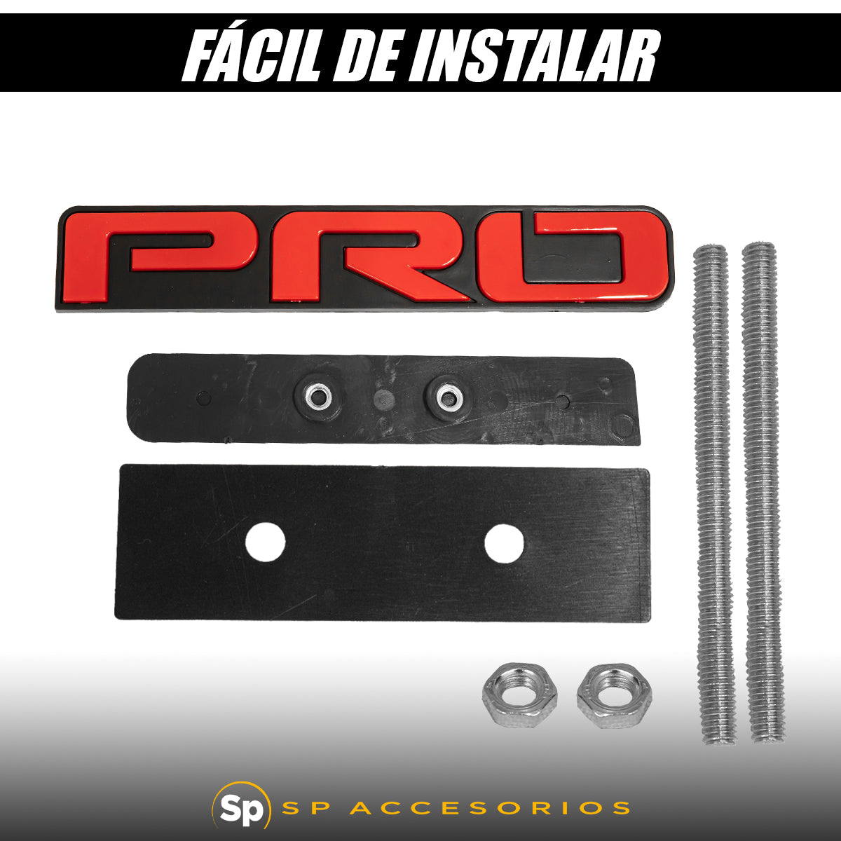 EMBLEMA PARRILLA PRO INSIGNIA ROJA PARA CAMIONETAS TOYOTA