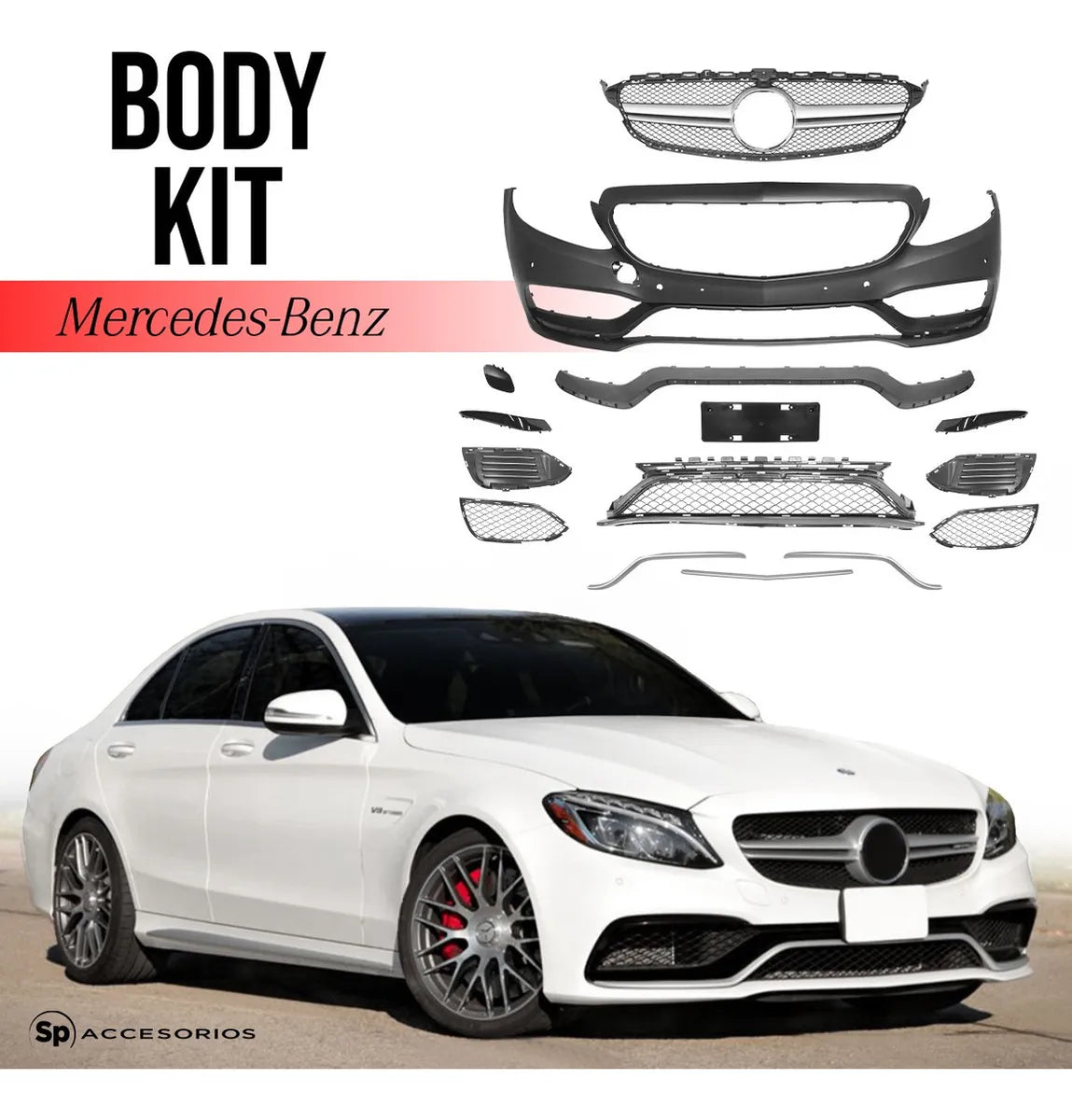 Kit Conversión Mercedes W205 A C63 Amg 2015-2020