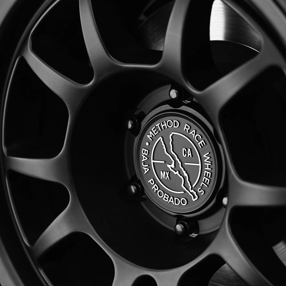 TAPA DE RIN METHOD LOGO 107MM NEGRO