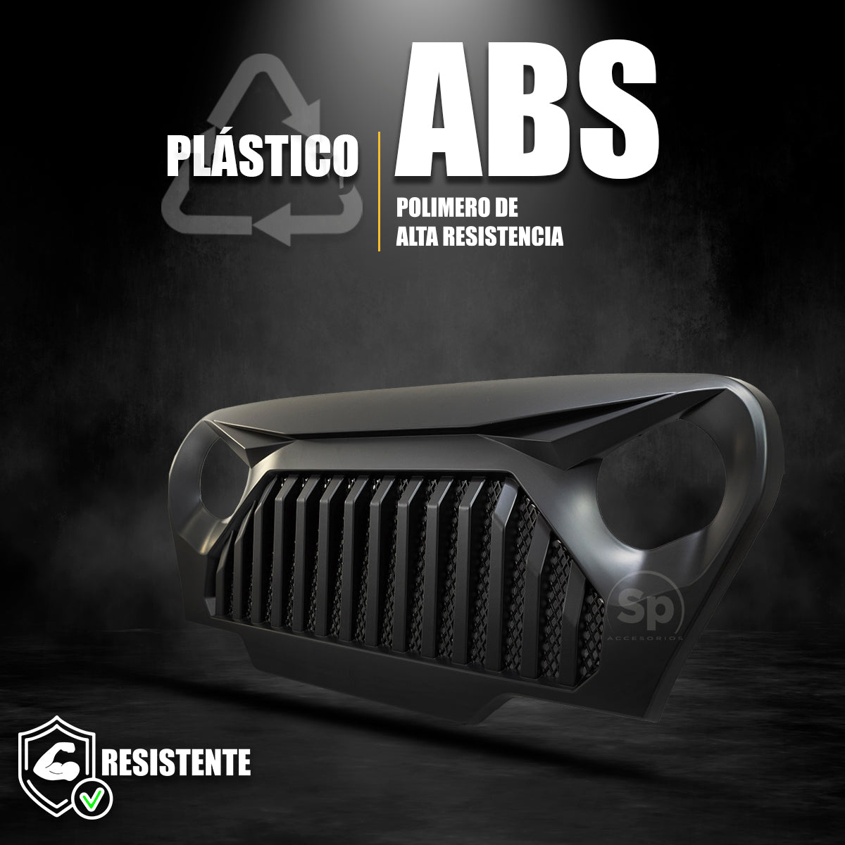 PARRILLA ANGRY ENOJADA PLÁSTICO ABS JEEP WRANGLER TJ 1997 - 2006