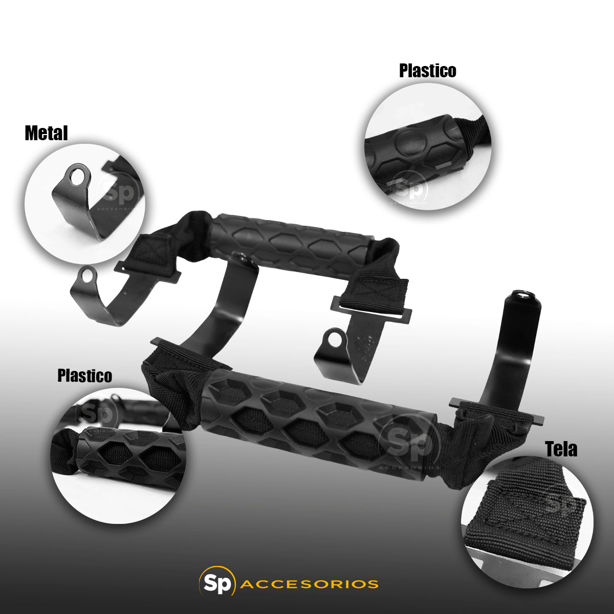 AGARRADERAS CHANGUERAS FRONTALES PARA JEEP WRANGLER JL 2018 - 2024 Y GLADIADOR 2019 - 2024
