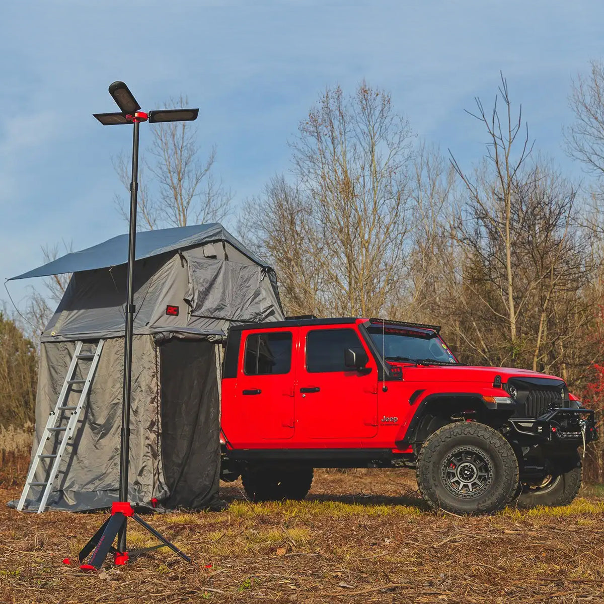 KIT DE LUCES LED TELESCÓPICAS PARA CAMPING CON TRÍPODE (12 V) ROUGH COUNTRY