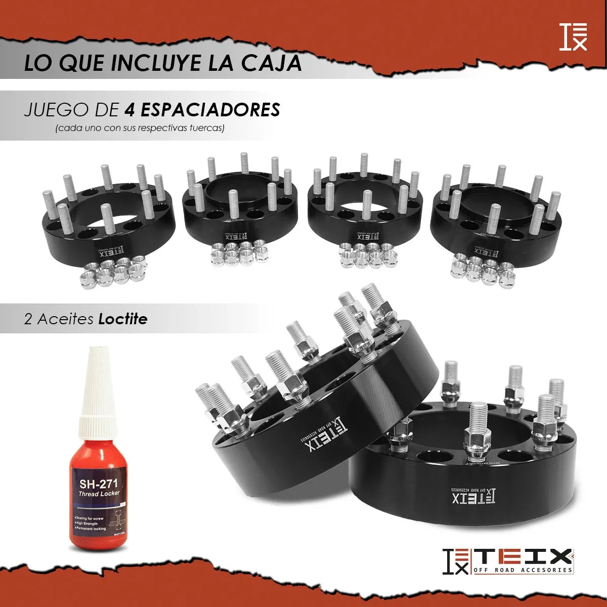 KIT ESPACIADORES 2 PuLG Para FORD SUPER DUTY F250 1999-2021 8X170