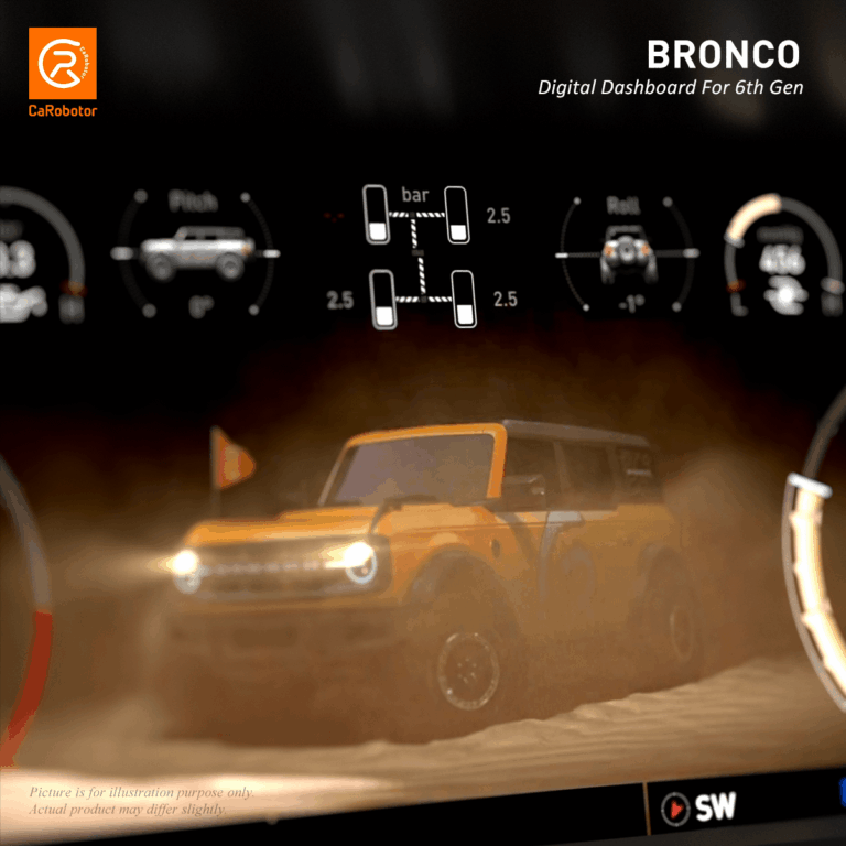 Tablero digital CaRobotor B Pro Bronco | Panel HD de 12,3″ (para Bronco de 6.ª generación) 2021-2025