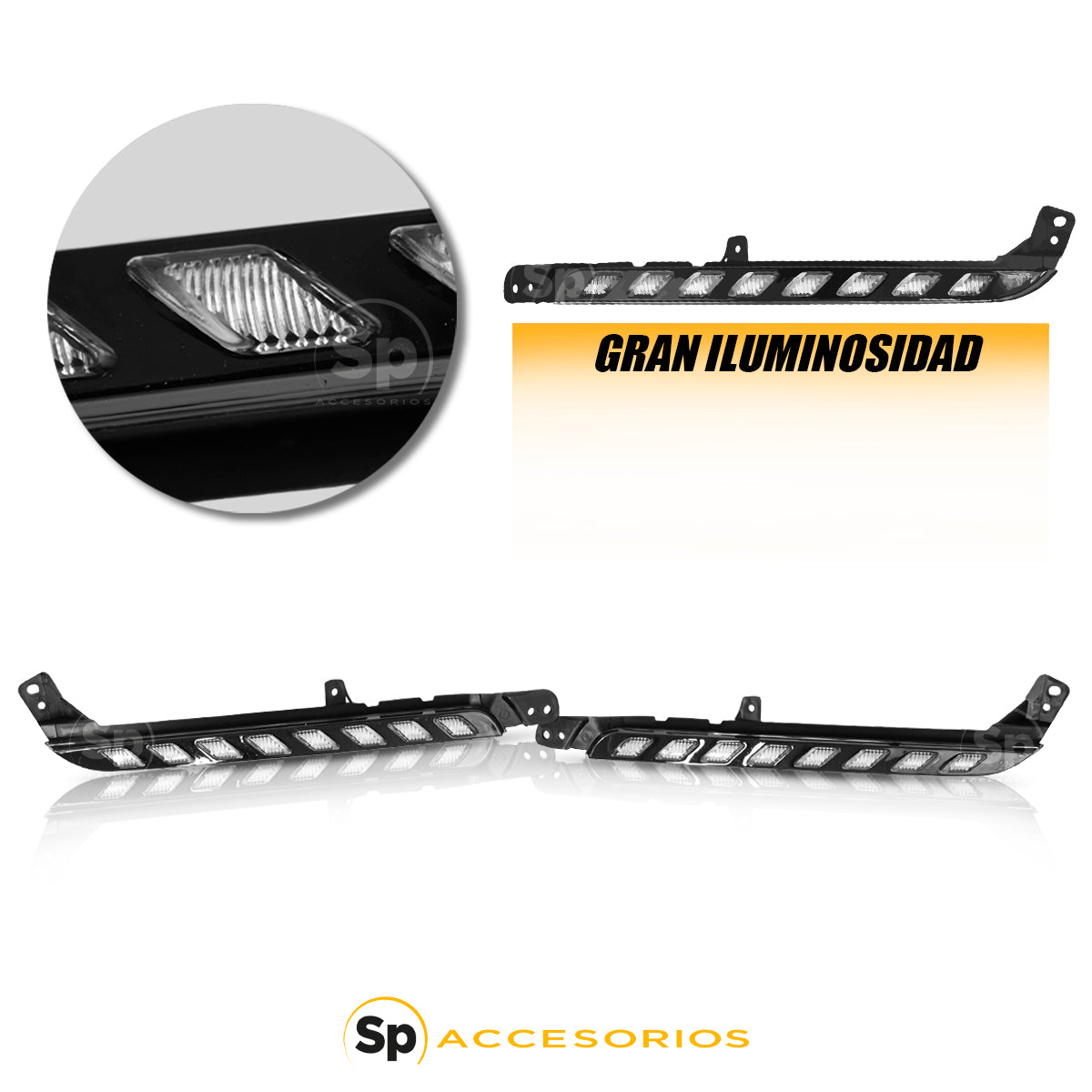 PESTAÑA LED DE FARO PRINCIPAL AUXILIAR PARA TOYOTA HILUX 2021 - 2023