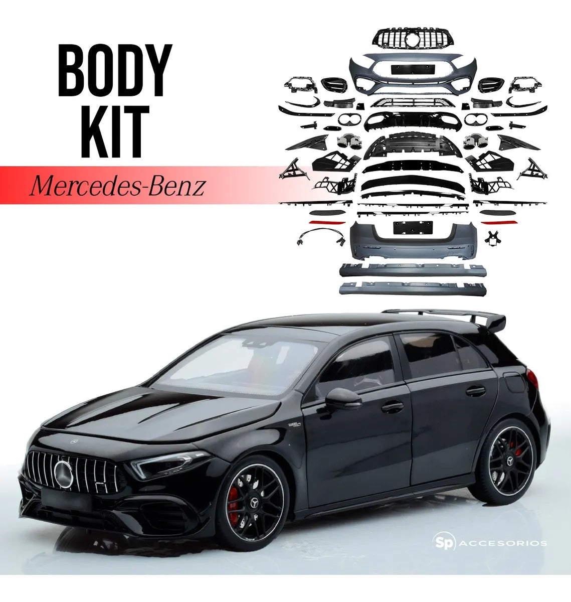 Body Kit Deportivo Benz Amg 19+ Tipo Class A Hatchback - A45