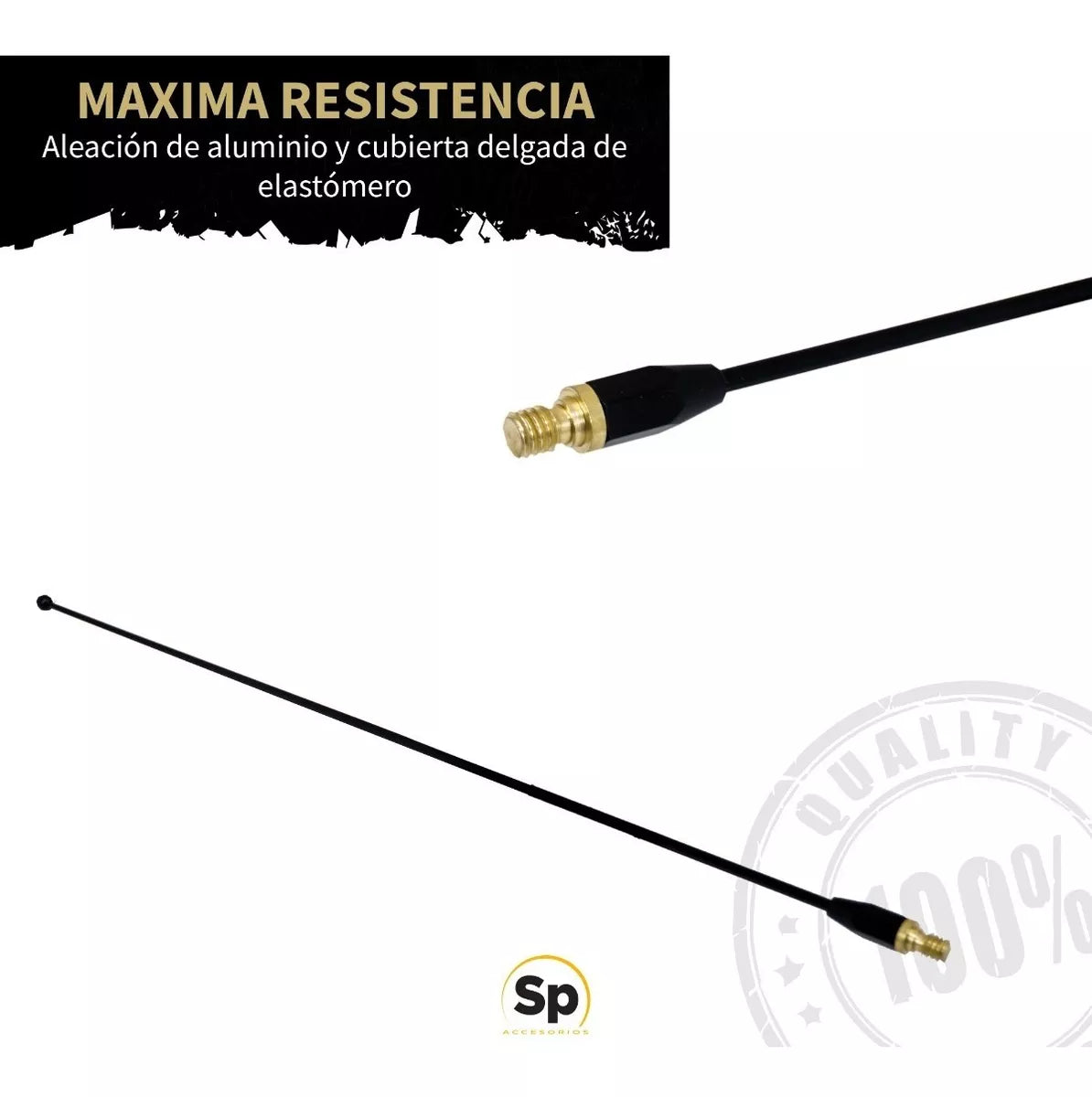 ANTENA DE RADIO 33CM NEGRA PARA JEEP WRANGLER JK Y JL